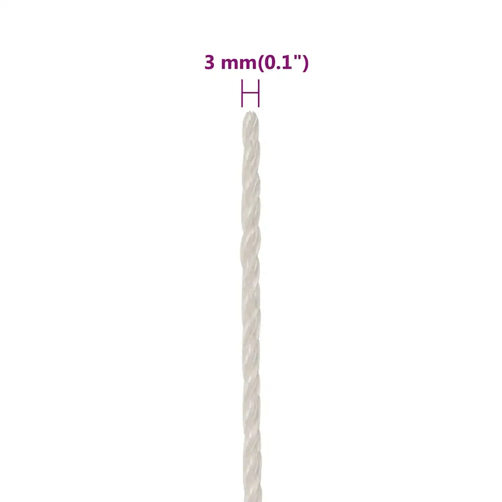 Corda da Lavoro Bianca 3 mm 100 m in Polipropilene
