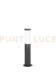 PALO TOKYO IN ACCIAIO INOX E POLICARBONATO ANTRACITE 1 LUCE ATTACCO E27 IP44 450X115X115MM