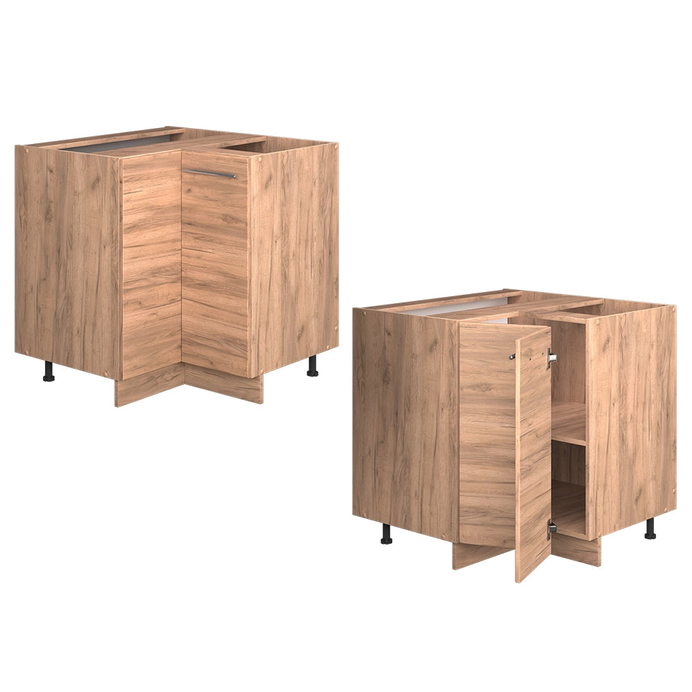 Vicco Mobile ad angolo cucina Quercia dorata 80.5 cm , PL Marmo