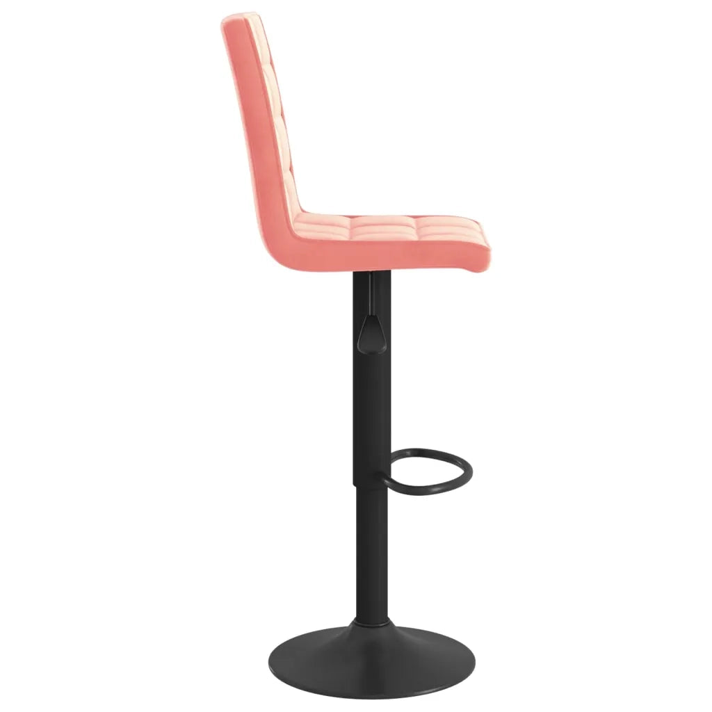Sgabello da bar in Velluto rosa 335757