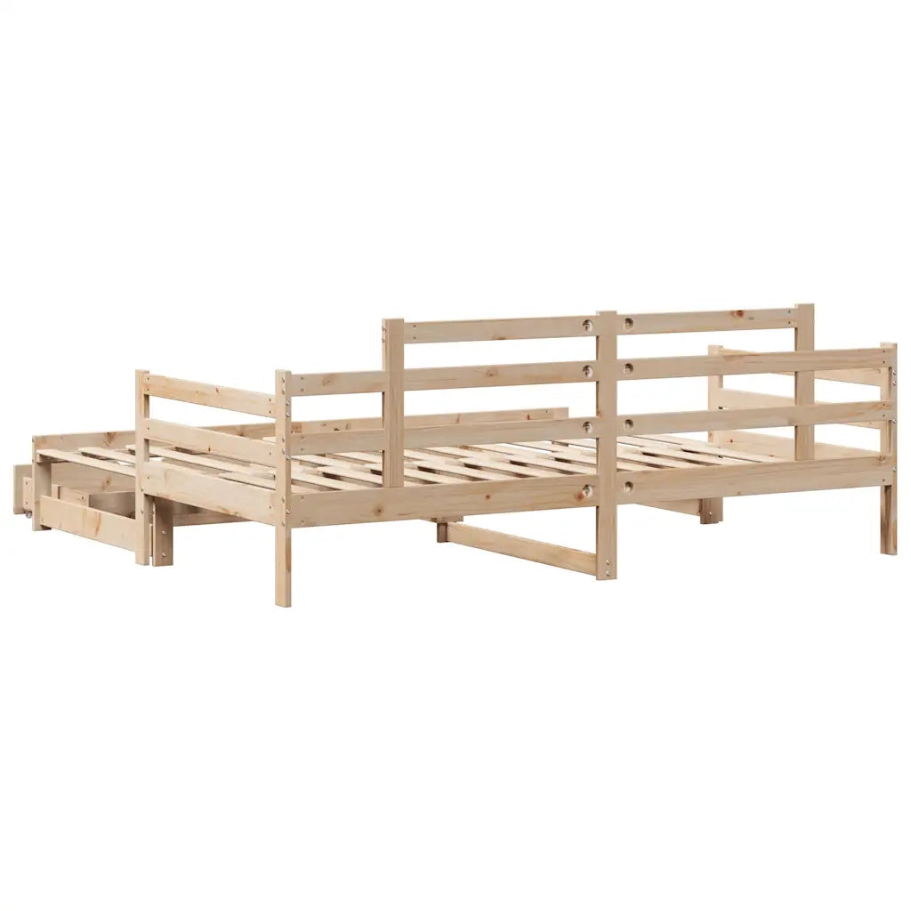 Divano Letto Estraibile con Cassetti senza Materasso 80x200 cm
