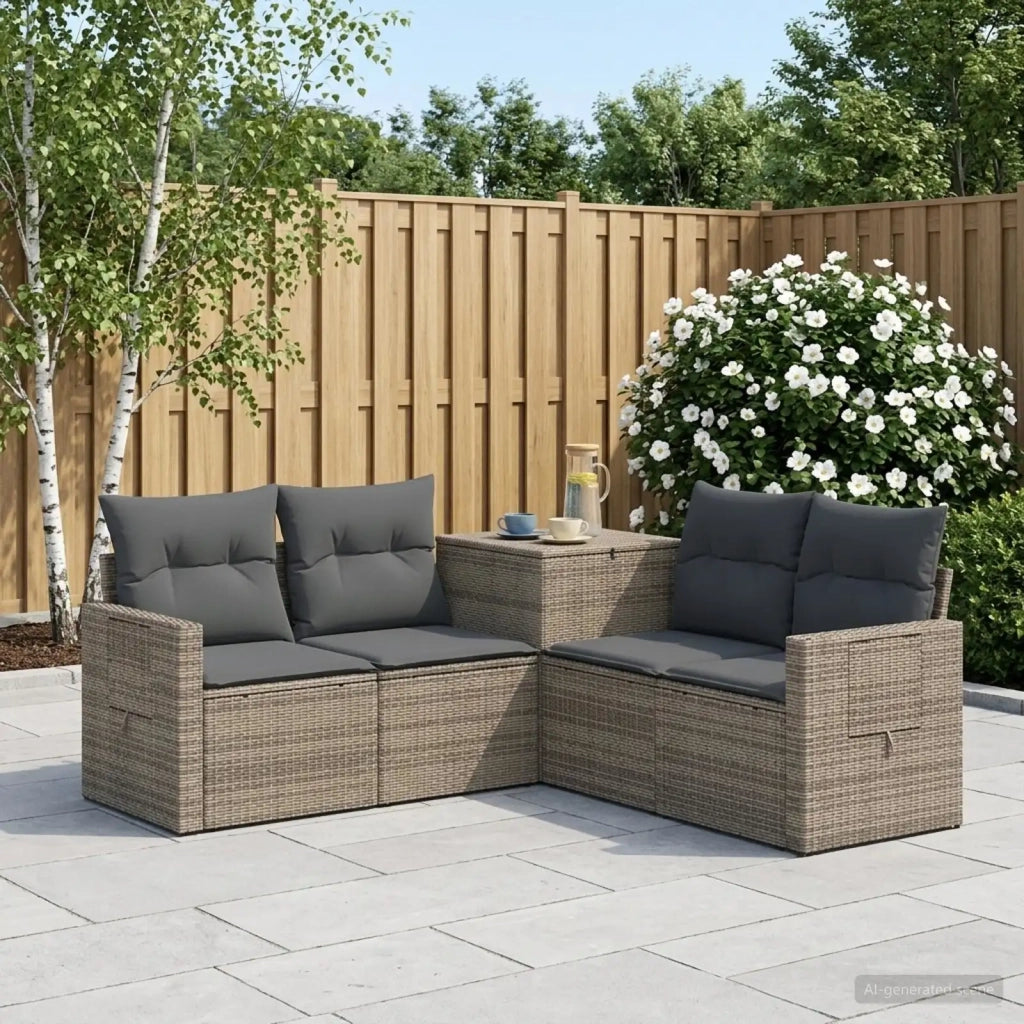 Set di divani 5 pz Grigio e Grigio Scuro 3447880