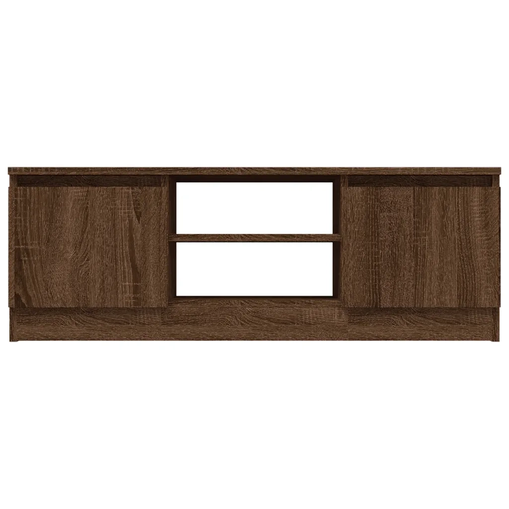 Mobile Porta TV con Anta Rovere Marrone 102x30x36 cm 823357