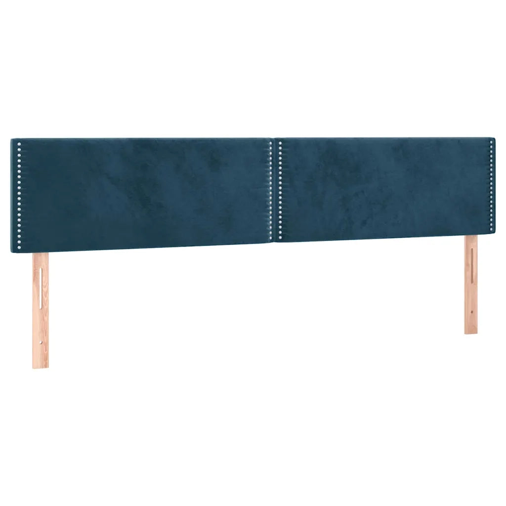 Giroletto a Molle con Materasso Blu Scuro 200x200 cm in Velluto 3130923