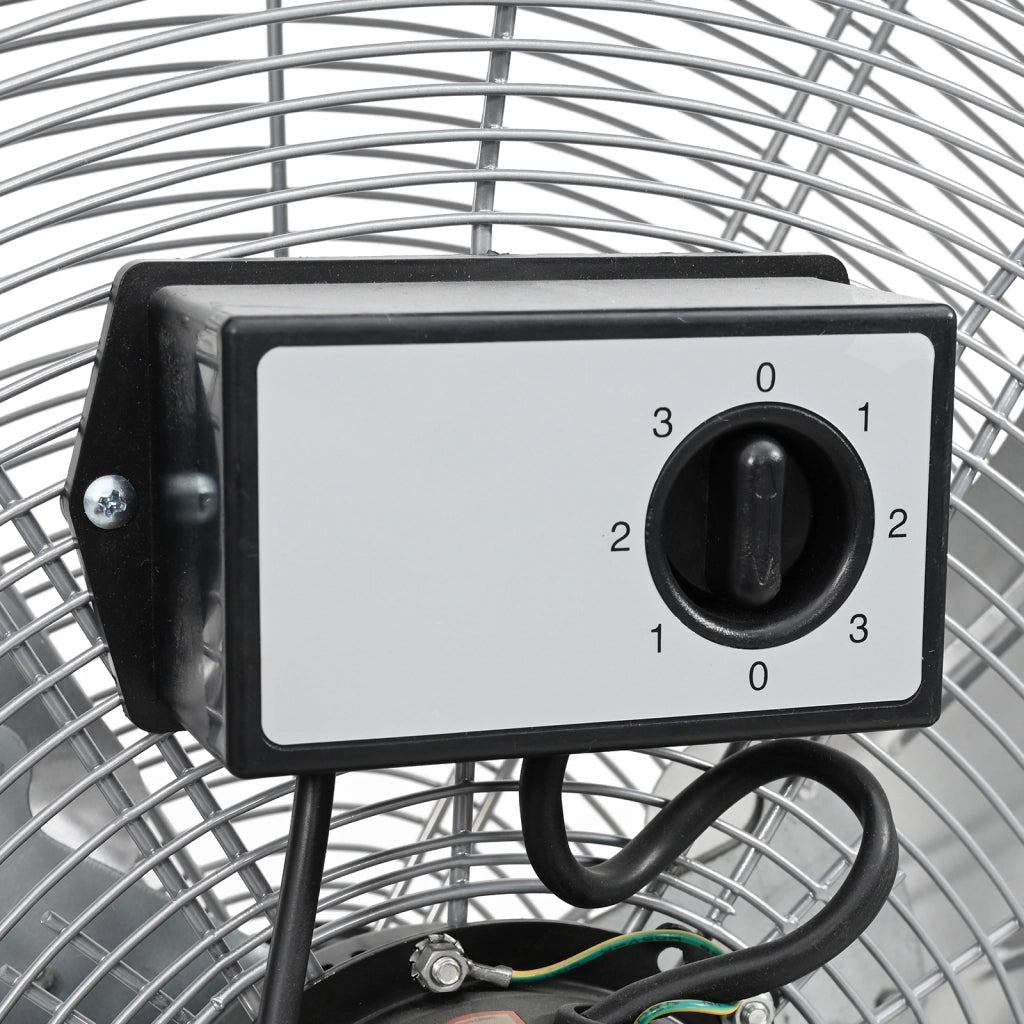 Ventilatore a tamburo  con ruote, 3 velocitÃ , argento, ?77 cm