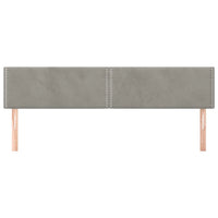 Testiera Grigio Chiaro 200x5x78/88 cm in Velluto 345998