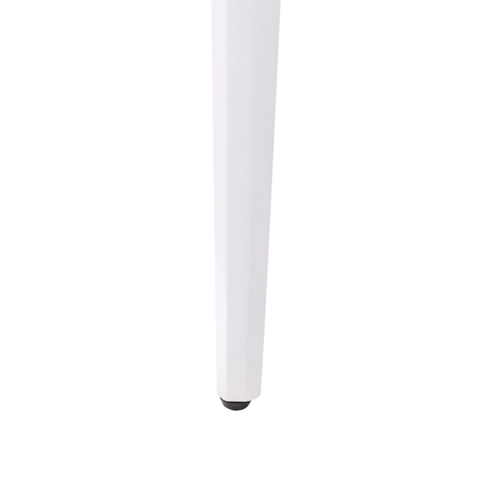 Tavolo da pranzo da giardino Piano in HPL grigio chiaro Telaio in alluminio bianco Resistente ai raggi UV all'acqua e alla ruggine Stile moderno del patio esterno