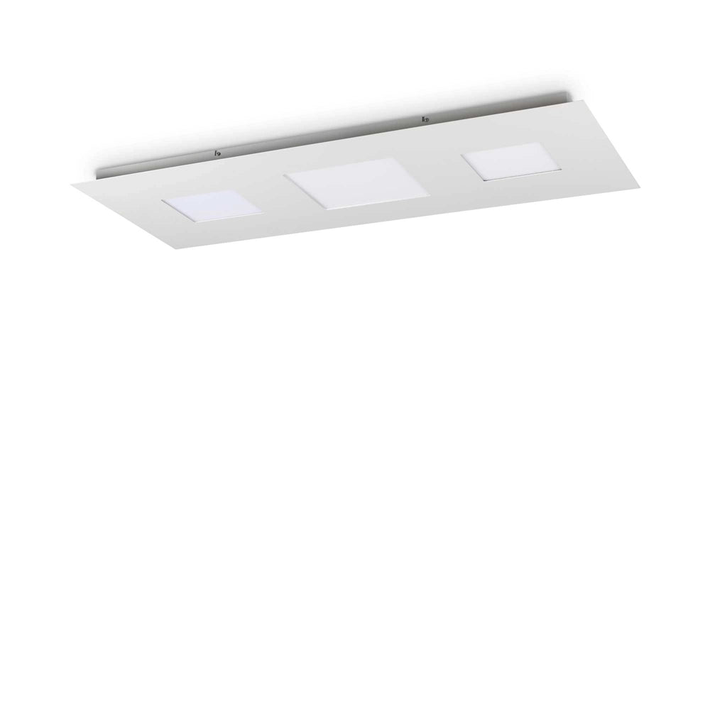 Plafoniera Moderna Relax Alluminio Bianco Led 78W 3000K Luce Calda