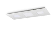 Plafoniera Moderna Relax Alluminio Bianco Led 78W 3000K Luce Calda