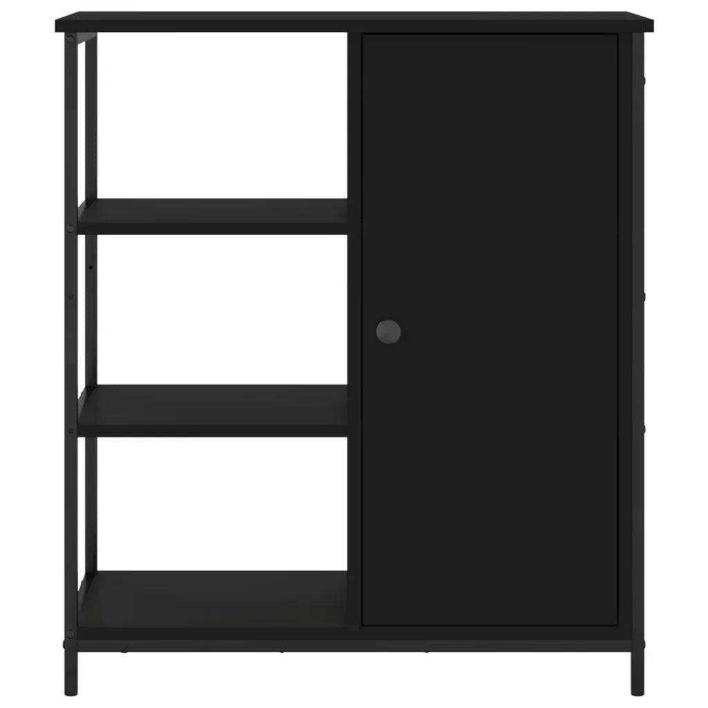 Credenza | Madia | Buffet da pranzo | Armadio da pranzo Nera 70x30x80 cm in Legno Multistrato