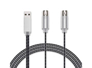 Asmuse Cavo USB MIDI Interfaccia MIDI 5 Pin per Collegamento Tastiera Musicale e Pianoforte Digitale a PC/Mac per Registrazione e Produzione Musicale