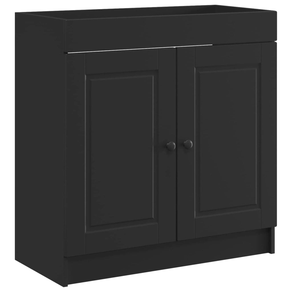 Mobiletto da bagno sotto il lavello Nero 56 x 37,5 x 81 cm 890065