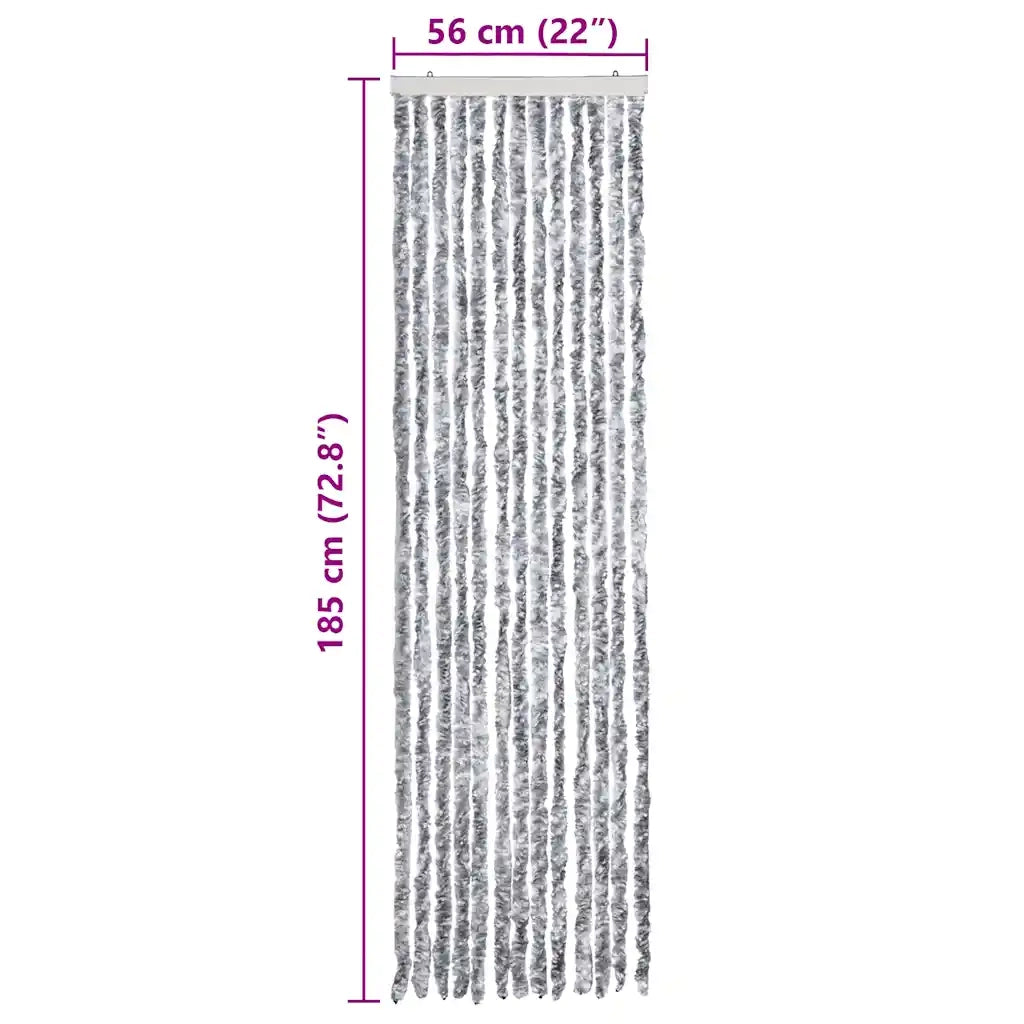 Zanzariera Bianca e Grigia 56x185 cm Ciniglia CFW2299707