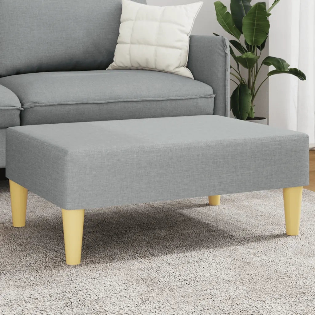 Poggiapiedi Grigio Chiaro 77x55x31 cm in Tessuto 379553