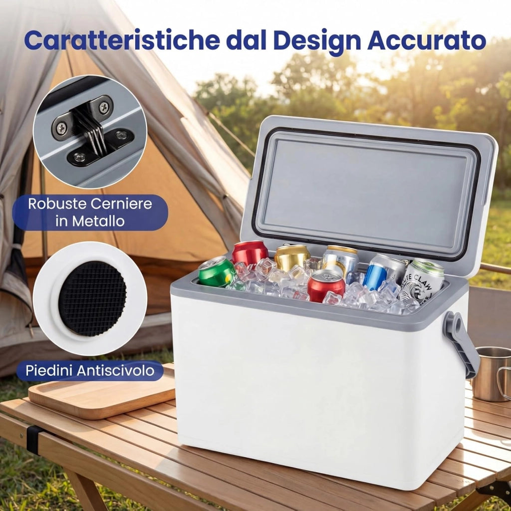 Raffreddatore Rigido Portatile 12L, Ghiacciaia Isolata con Impugnatura Facile da Afferrare, Mantiene il Ghiaccio per 3 Giorni, per Campeggio, Picnic e Pesca