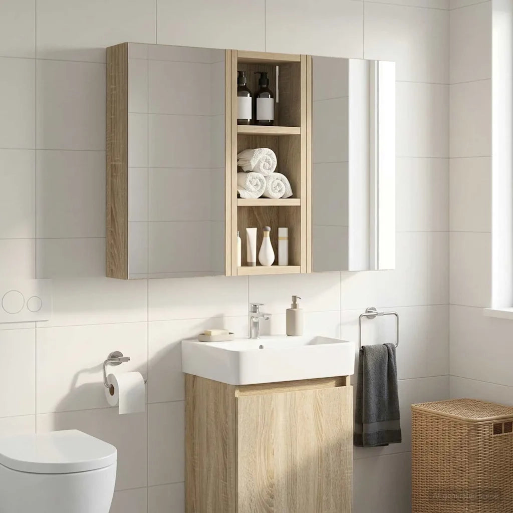 Armadio da bagno a muro Rovere Sonoma 20 x 10 x 50 cm 889281