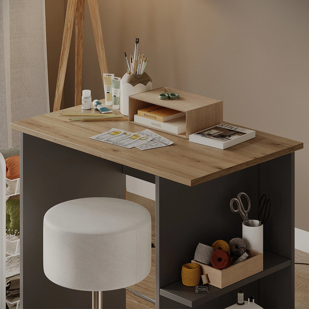 Vicco Scrivania con ripiani Antracite/Artisan 80 x 50 cm