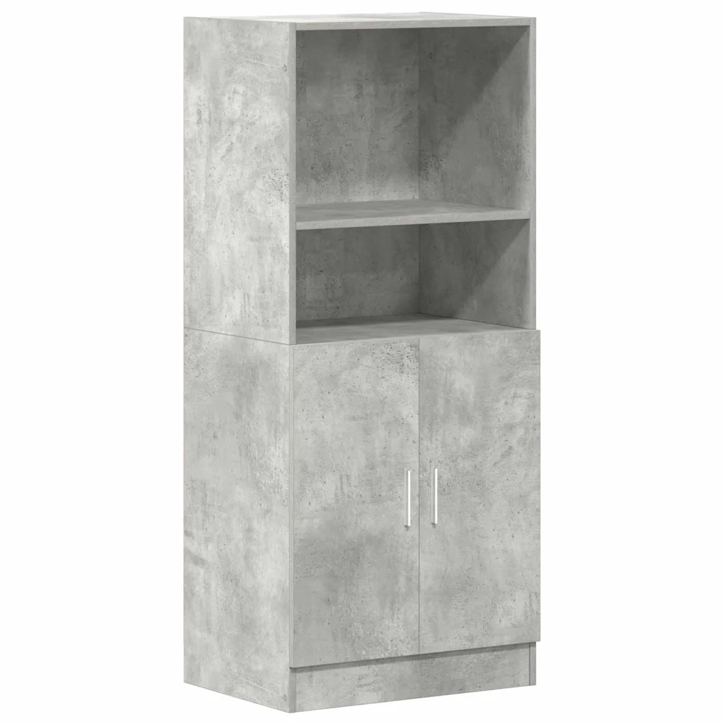 Mobile da cucina-Armadio da cucina Grigio Cemento 57x41,5x131,5 cm in Truciolato
