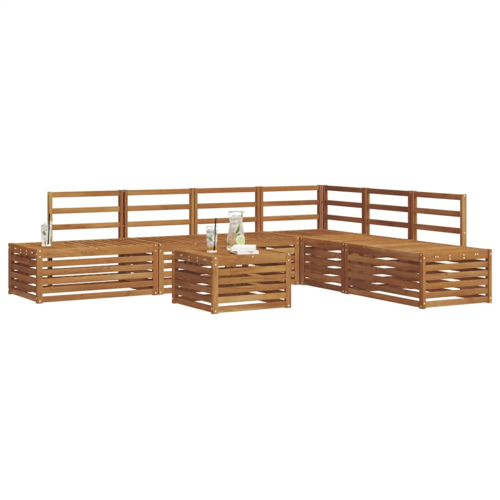 Set di divani da esterno 7 Pezzo Naturale