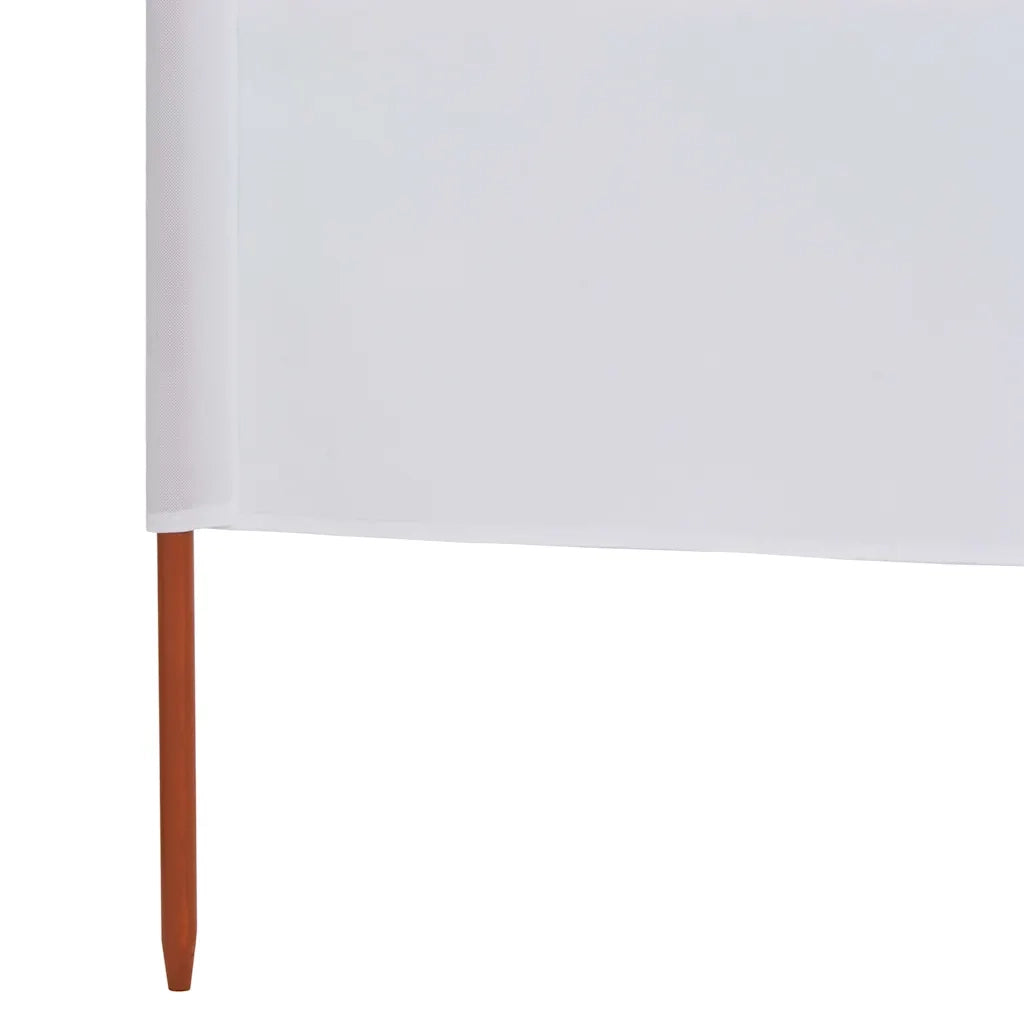 Paravento a 3 Pannelli in Tessuto 400x80 cm Bianco Sabbia CFW9203503