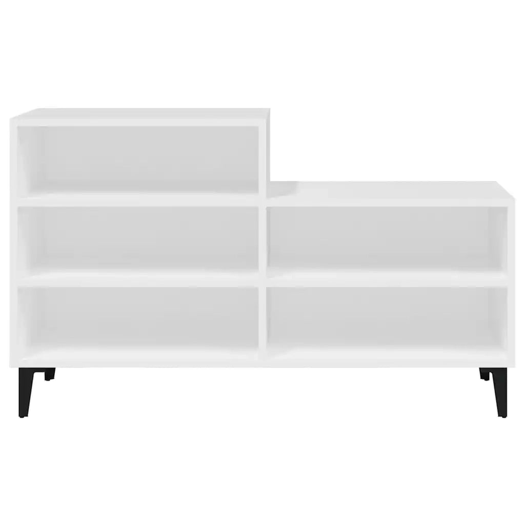 Scarpiera-Scaffale per scarpe Bianca 102x36x60 cm in Legno Multistrato 186201