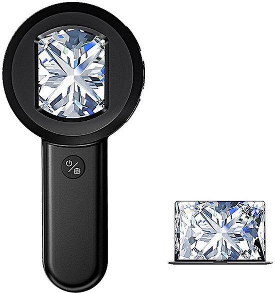 Vergrootglas portatile per bambini con luce, per leggere, tricchi, gioielli, per anziani, con batteria USB, per raccogliere oggetti