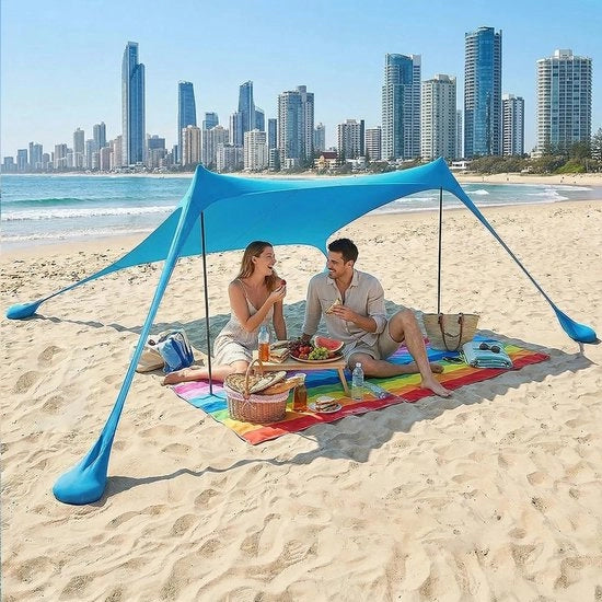 Ombrellone per Bambini con Struttura in Fibra di Vetro e Telone in Poliestere, Dimensioni 200x200 cm, Modello 12345, Peso 4,5 kg, Resistenza al Vento 50 km/h, Resistenza alla Pioggia 100 l/m², Certificato CE