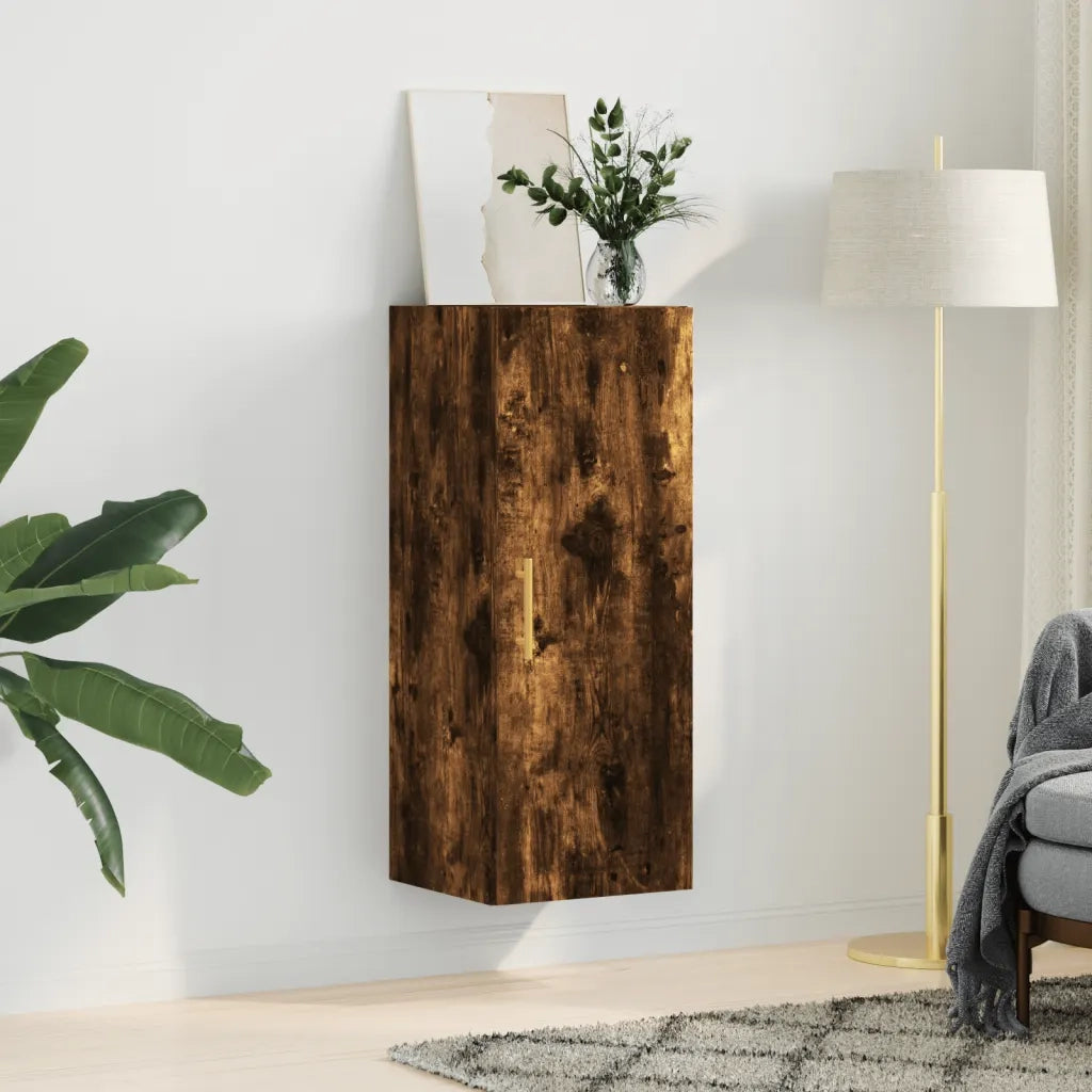 Mobile a Parete Rovere Fumo 34,5x34x90 cm 828849