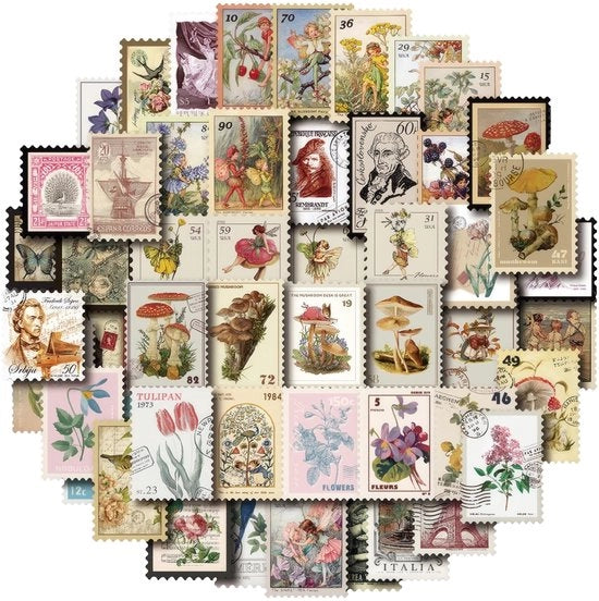 Accessori per Album di Ricordi 50 pezzi - Sticker per Album di Ricordi - Accessori per Diario - Sticker per Album di Ricordi - Materiali di Alta Qualità - Riciclabili
