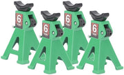 Sostegno per auto da terra in alluminio leggero - Altezza regolabile - Peso leggero - 4 pezzi - Ecologico - Jack stand
