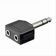 Trade Shop - Connettore Adattatore Stereo Audio Aux 6,5mm Maschio A 2 Aux 3,5mm Femmina C-042 -