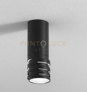 EMILY P - FARETTO NERO 1 LUCE ATTACCO GU10 METALLO E ACRILICO LAMPADINA NON INCLUSA