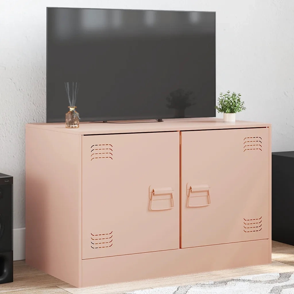 Mobile TV | Armadietto TV | Mobile Porta TV Rosso 67x39x44 cm in Acciaio
