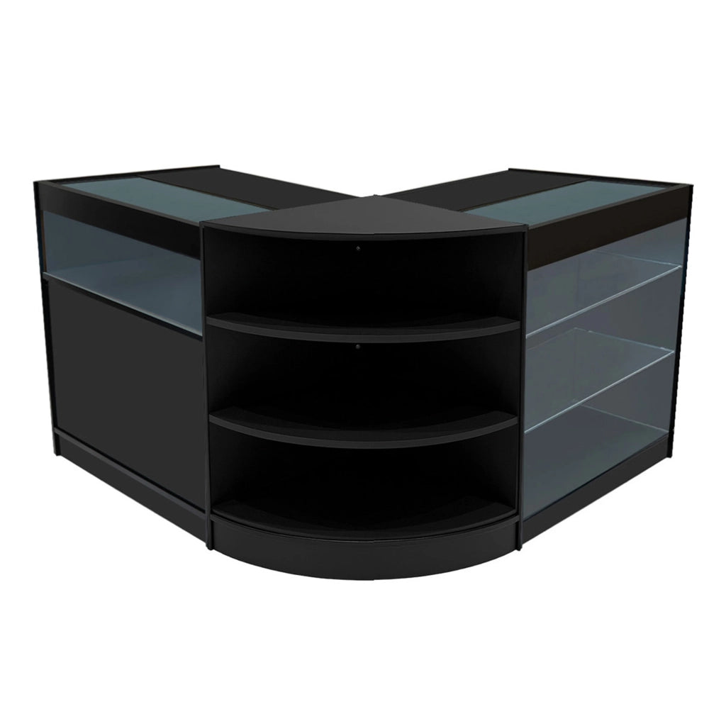 Set Banconi LED Nero Demeter K900 B900 LM60 Vetrina Negozio con Serratura