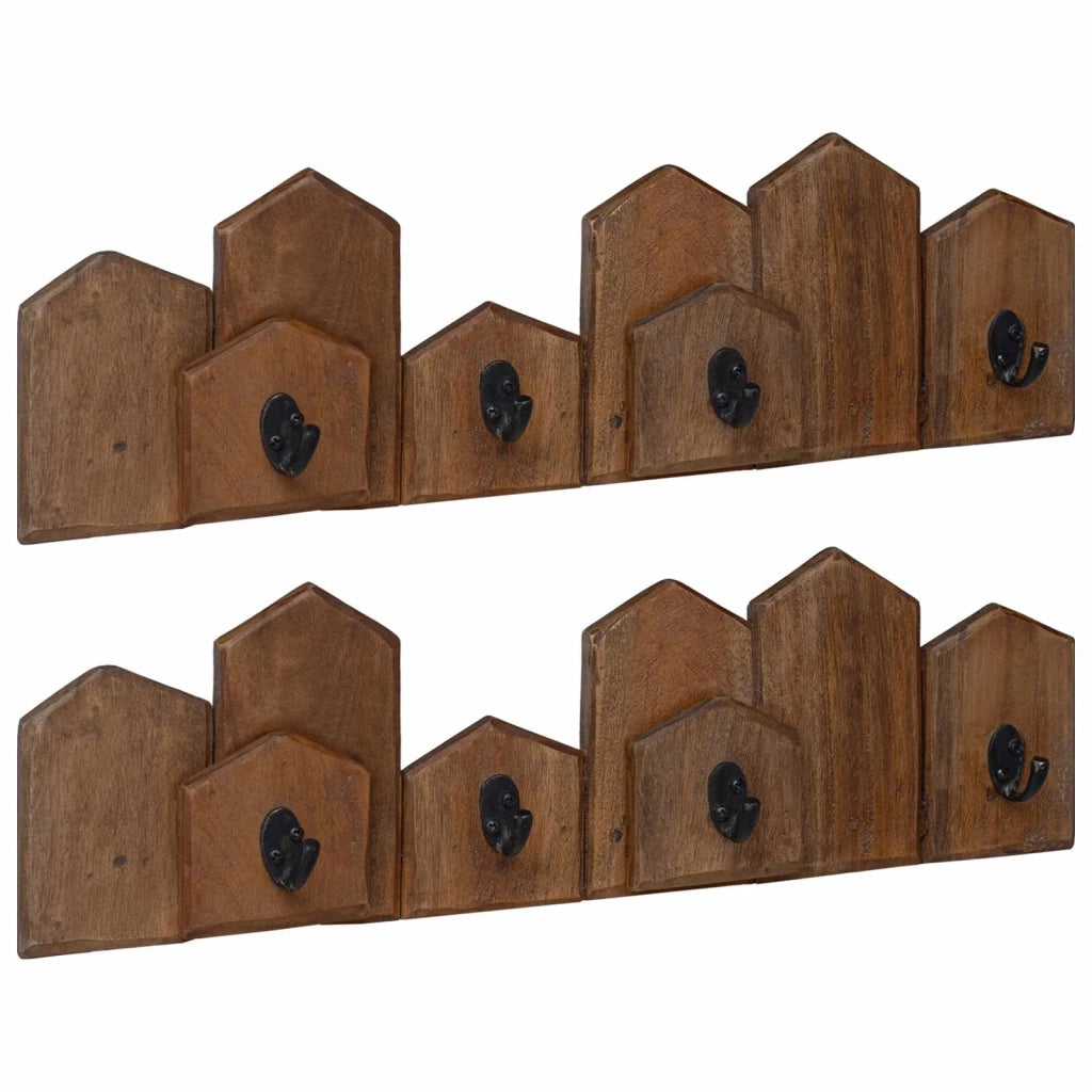 Gruccia Marrone 48 x 8 x 15 cm Legno di Mogano Massello CFW4323808