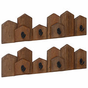 Gruccia Marrone 48 x 8 x 15 cm Legno di Mogano Massello CFW4323808