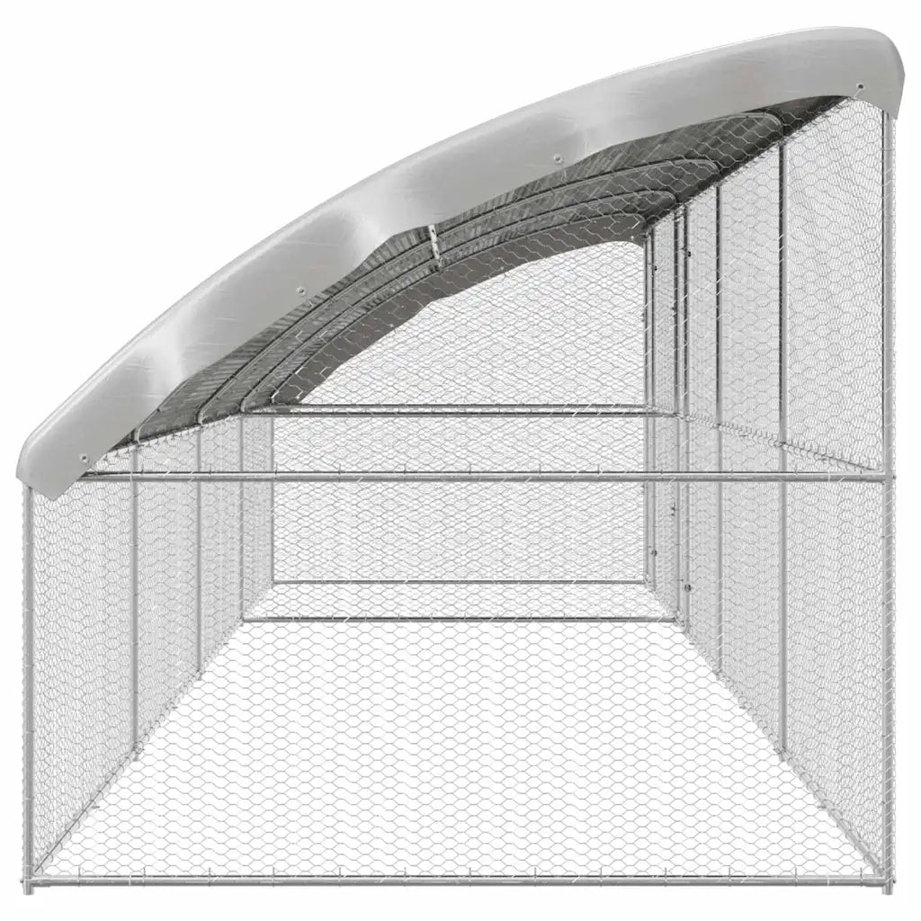 Gabbia per polli 4 pcs Argento 800 x 200 x 198,5 cm
