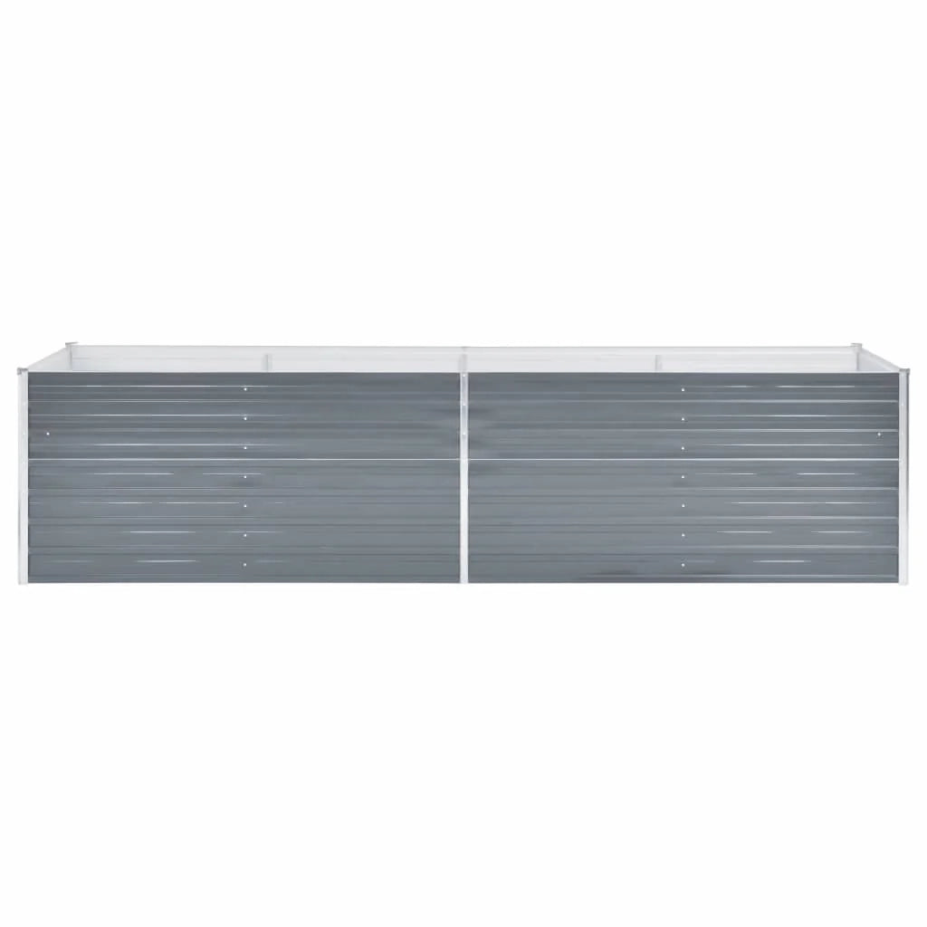Fioriera rialzata per piante e fiori acciaio zincato 320 x 80 x 77 cm grigio 02_0001113