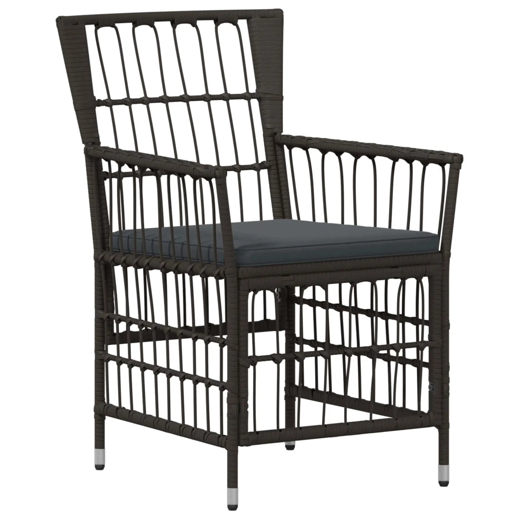 Sedie da giardino 4 pz Nero 42025130