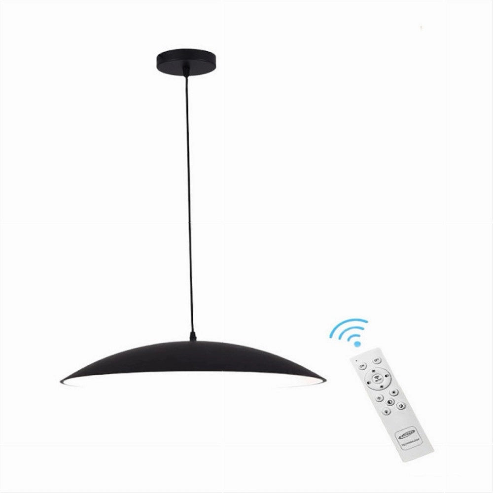 Trade Shop - Lampadario Led A Sospensione 46w 3 Colorazione Luce Dimmerabile Telecomando B81-3c - Nero