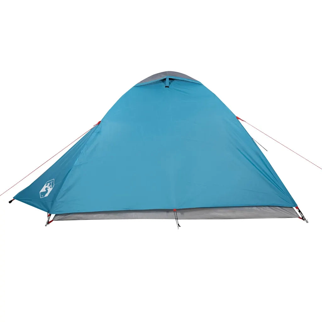 Tenda da Campeggio a Cupola per 3 Persone-Tenda per Escursionismo Blu Impermeabile 389269