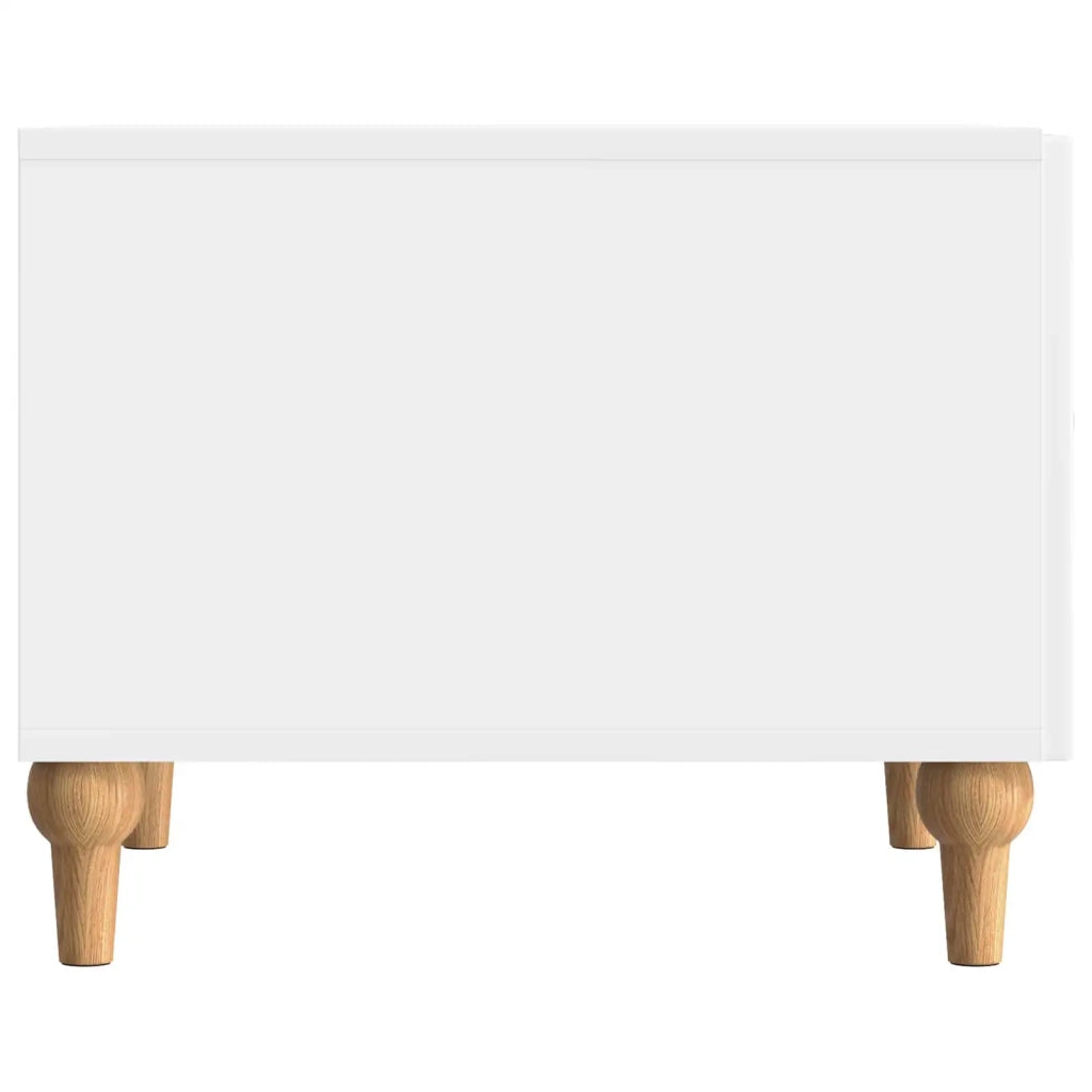 Tavolino da salotto con cassetto Bianco Lucido 49 x 50 x 40 cm