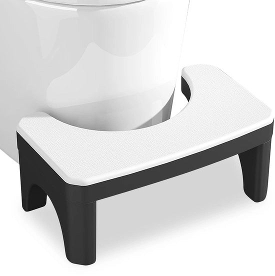 Toiletkruk multifunzionale, con sostegno regolabile, per uso domestico, pratica e compatta, stabile, consente una posizione anti-urto. (bianco)