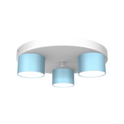 Plafoniera Milagro Dixie blu metallo 3 luci GX53 20W