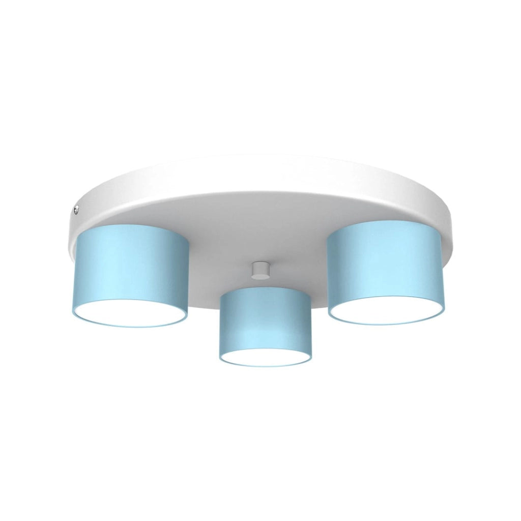 Plafoniera Milagro Dixie blu metallo 3 luci GX53 20W