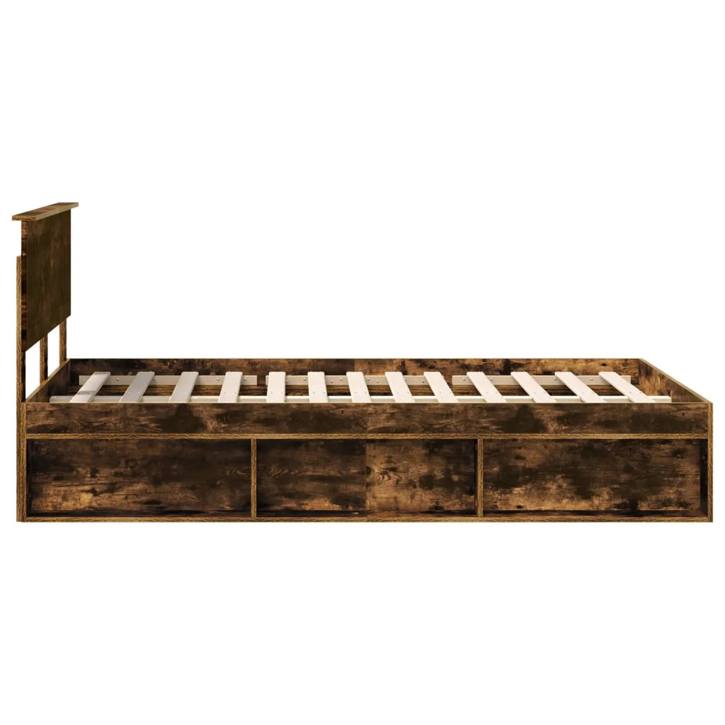 Struttura del letto-Giroletto Rovere fum¨¦ 120 x 200 cm Pino massello 418333