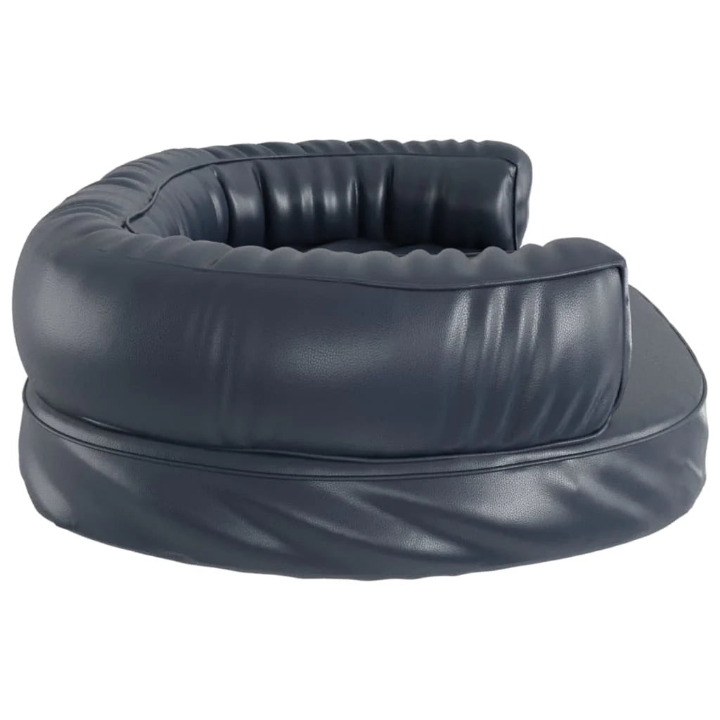 Cesta per cuccia per cani comodo divano ergonomico schiuma scura 88 x 65 cm similpelle blu 02_0043148