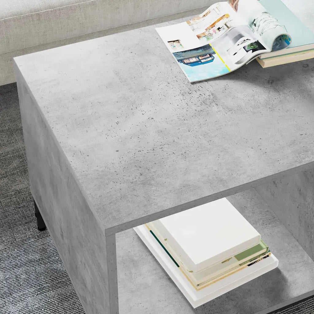 Tavolino da salotto con cassetto Grigio cemento 90 x 49 x 46 cm 883447