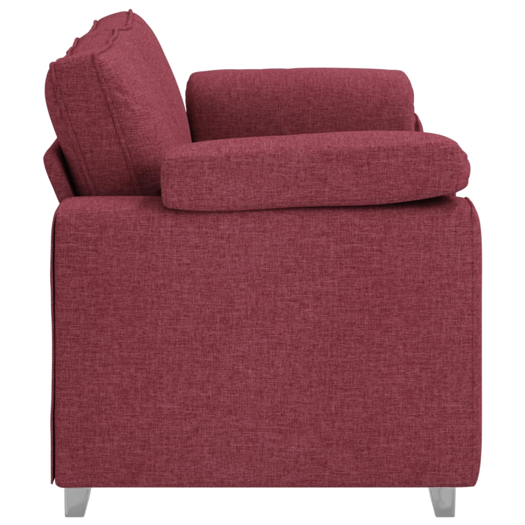 Divano Loveseat Rosso Vino 140 cm in Tessuto
