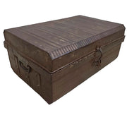Valigia artigianale in metallo, 67x37x25h cm